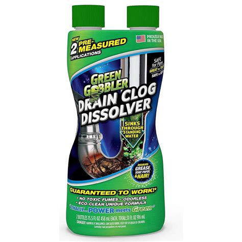 Green goblin drain cleaner - This product is good for a hazardous drain cleaner in the infomercial. The drain cleaner is placed into one sample pipe, while you can pour Green Gobbler and hot water into the other. Green Gobbler can dissolve all of the dirt in its pipe, which then swiftly streams out the other end. On the other hand, the other drain cleaner can’t even get ...